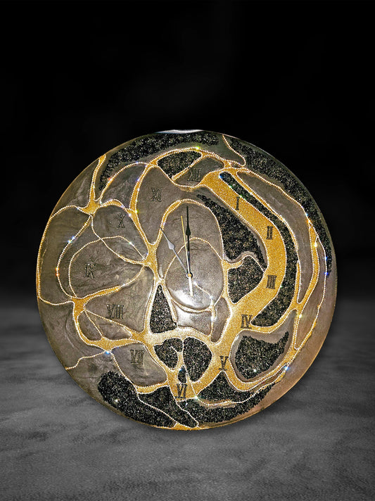 Sparkling wall clock, luxury exclusive home decor