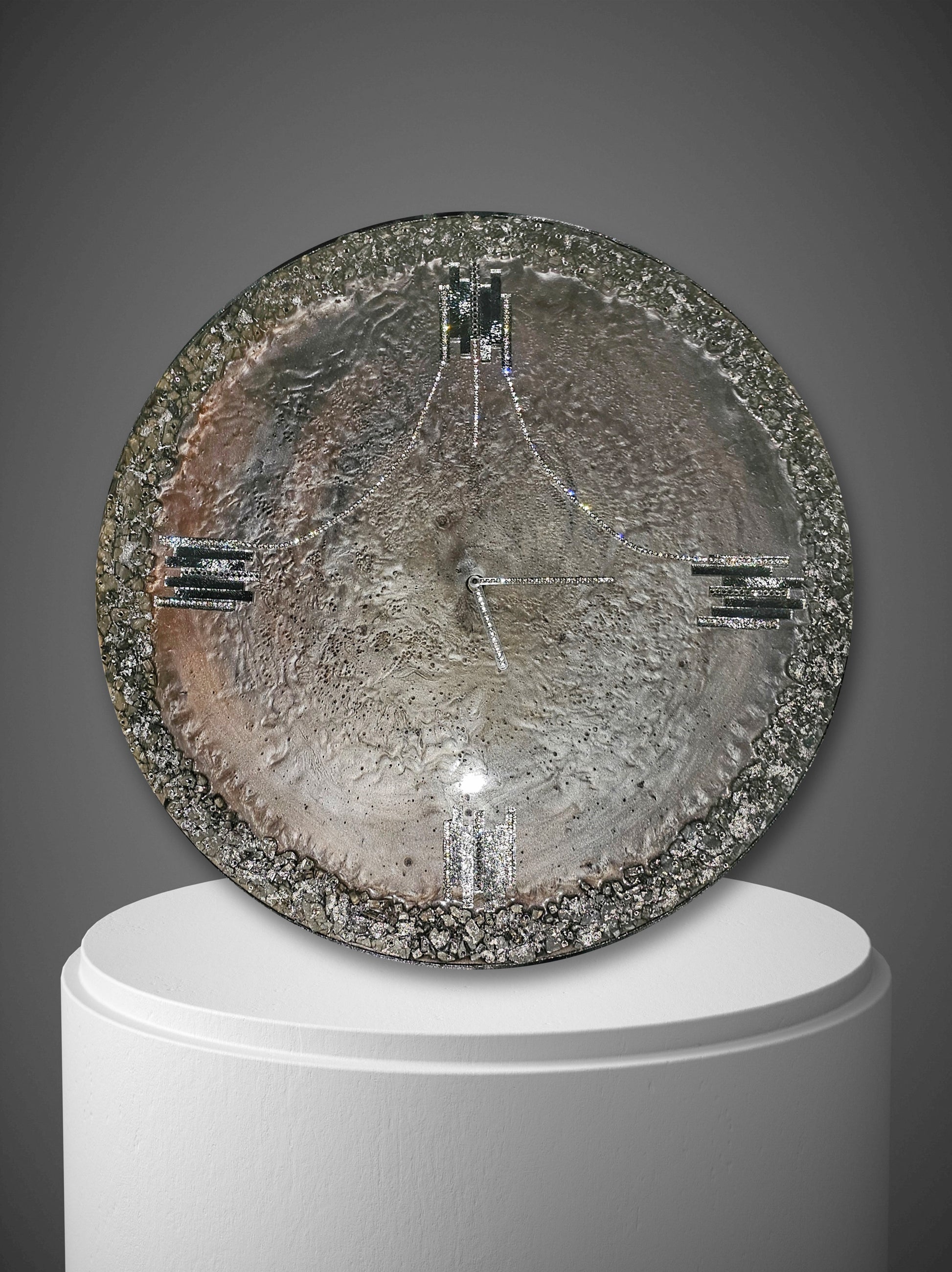 Luxury wall clock, swarovski crystals