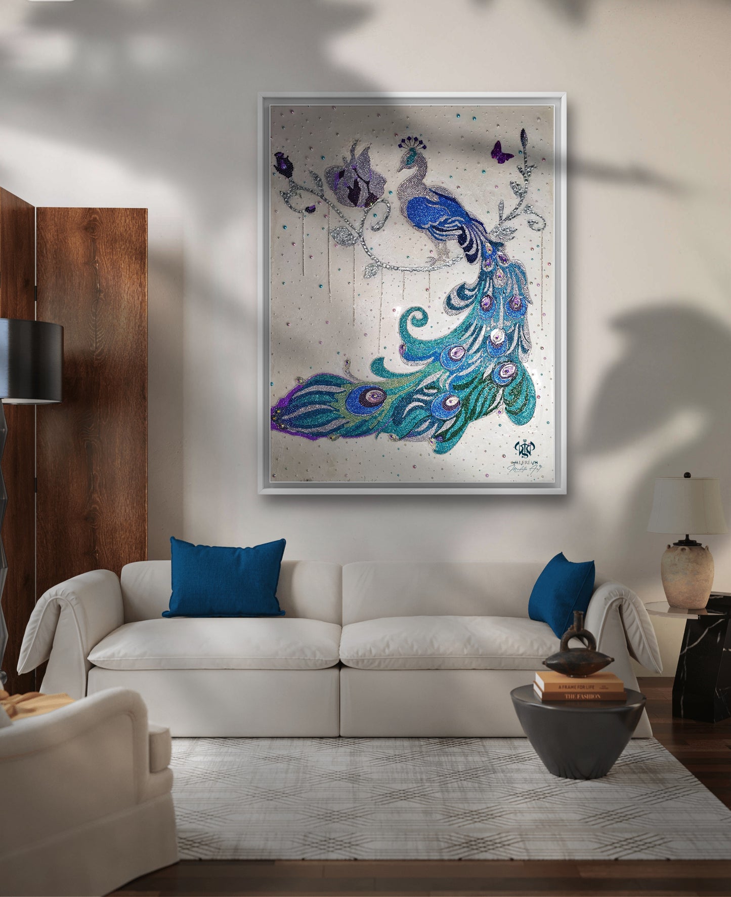 Sparkling exclusive art "Royal peacock"