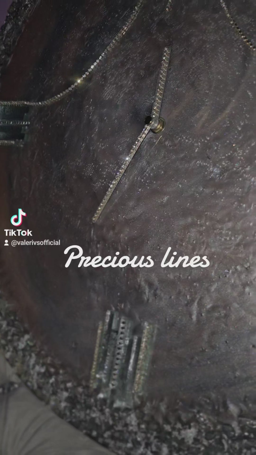 Sparkling wall clock, home decor luxury art