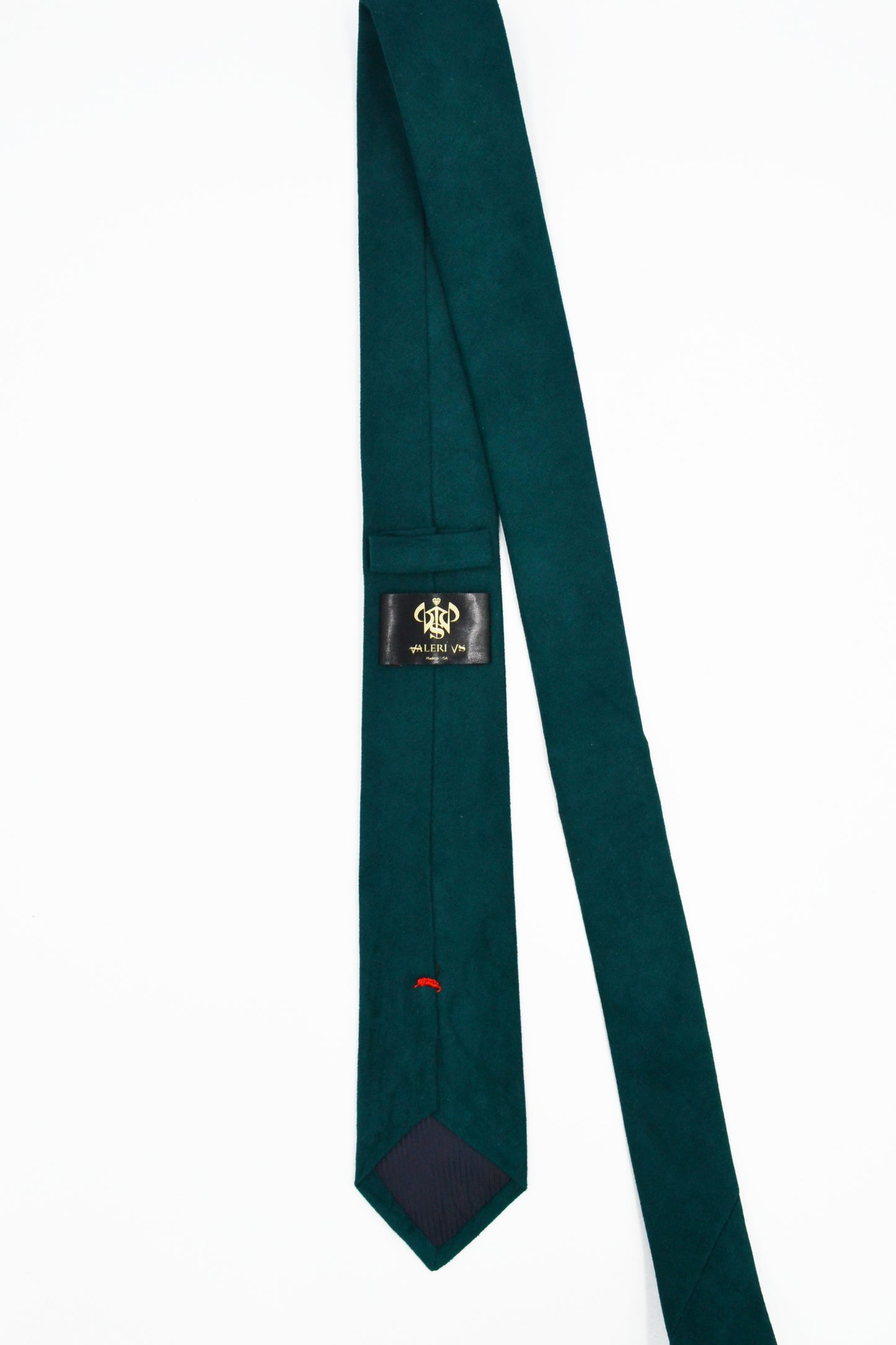 Green necktie with rhinestones