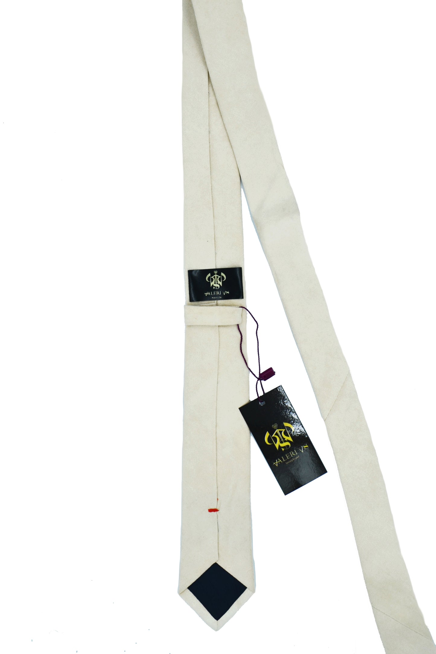 White wedding business formal necktie with Swarovski crystals