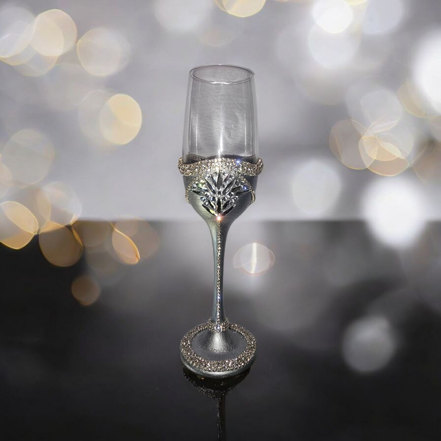 Sparkling custom champagne flutes