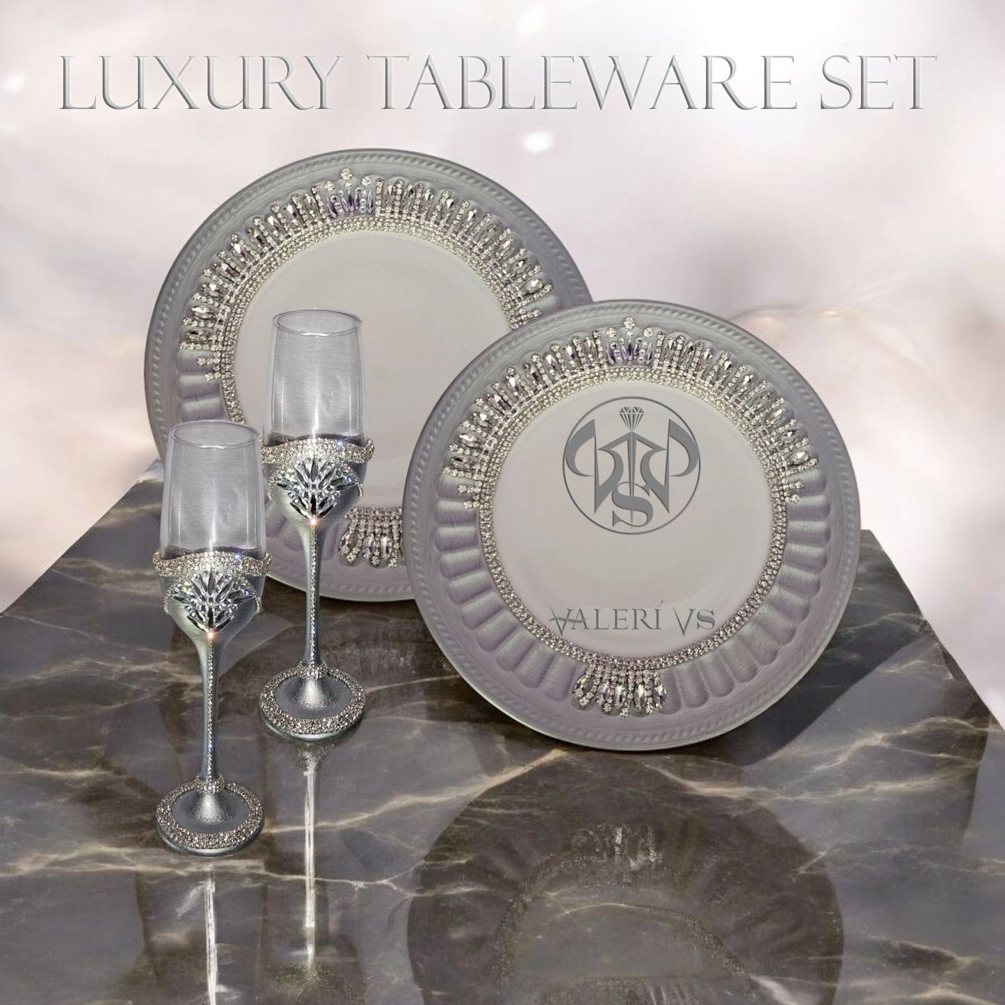 Sparkling custom champagne flutes