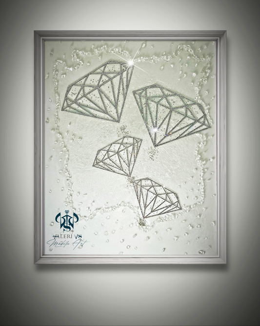 Resin sparkling art "Diamond cave"