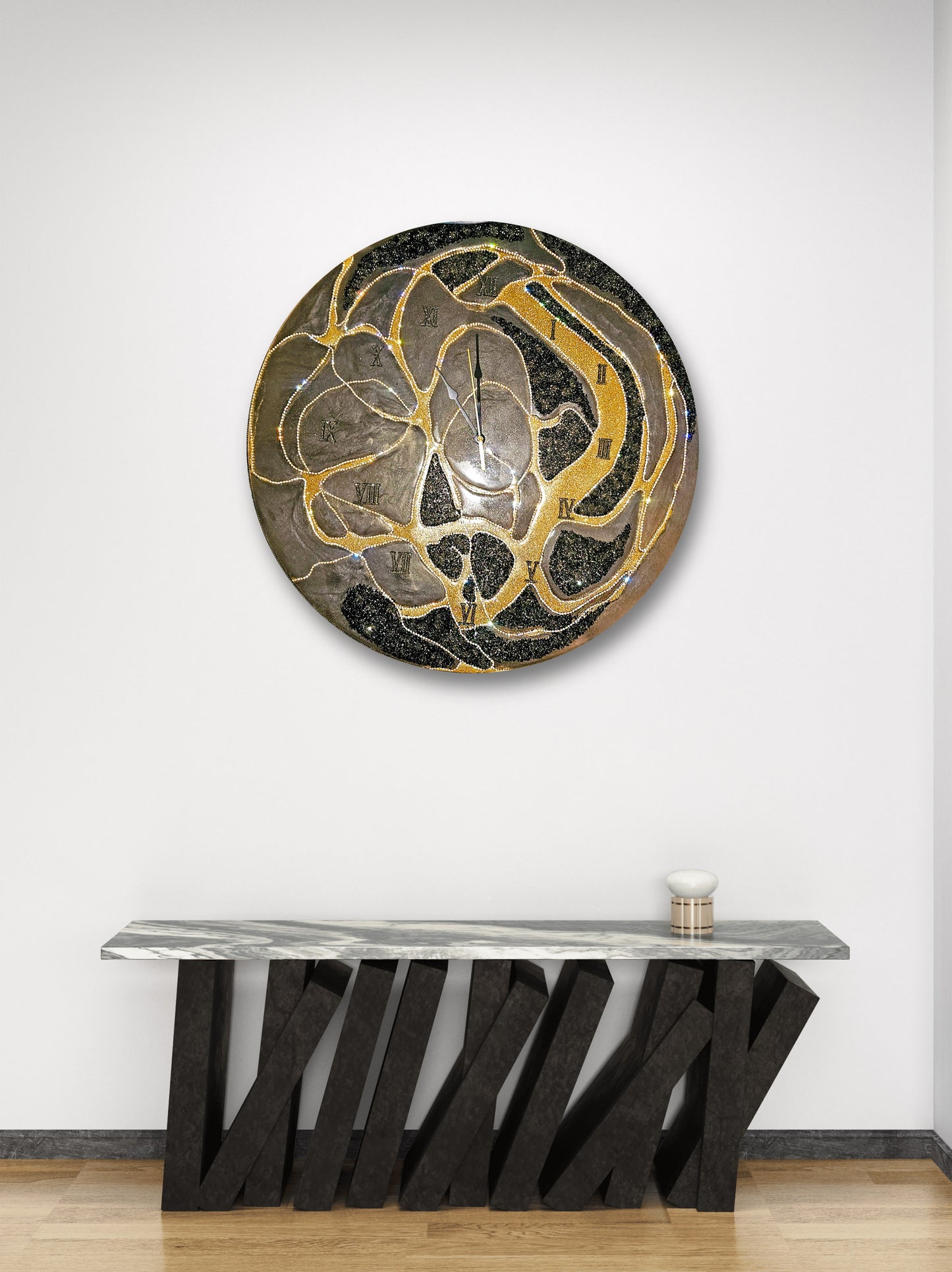 "Midnight" luxury handmade wall clock