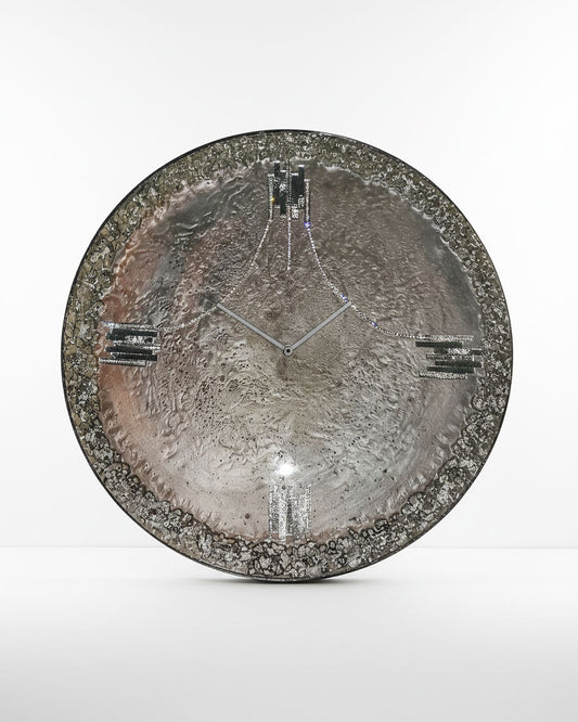 Exclusive, luxury, handmade wall clock with natural stones and crystals