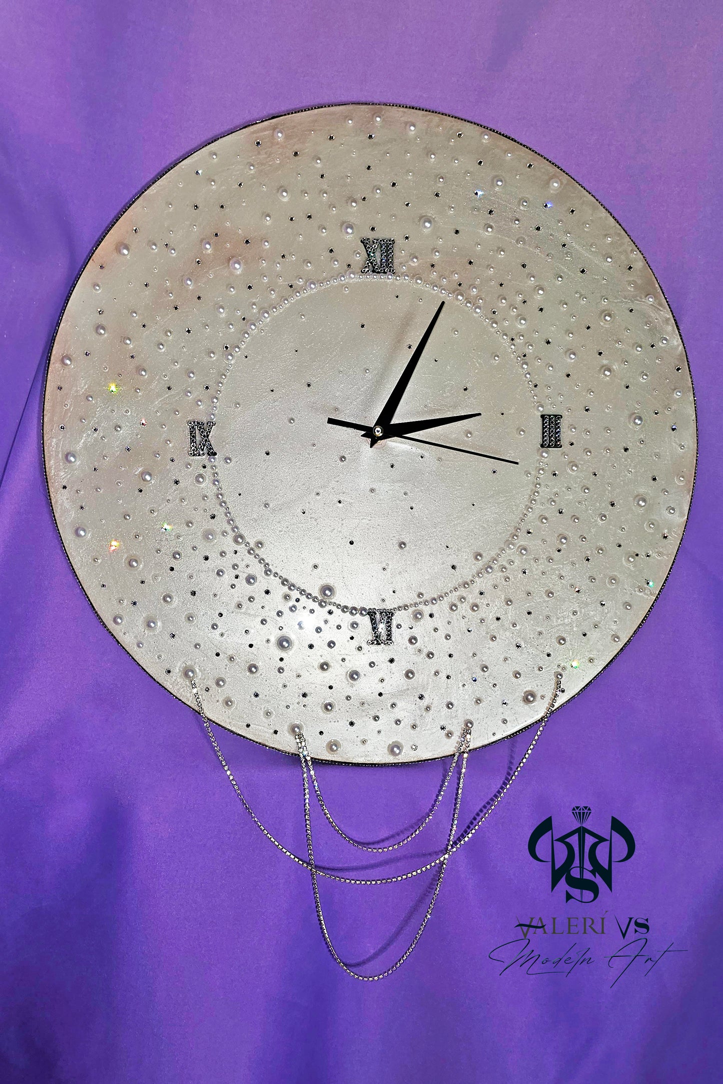 "Moonlight" luxury exclusive handmade wall clock