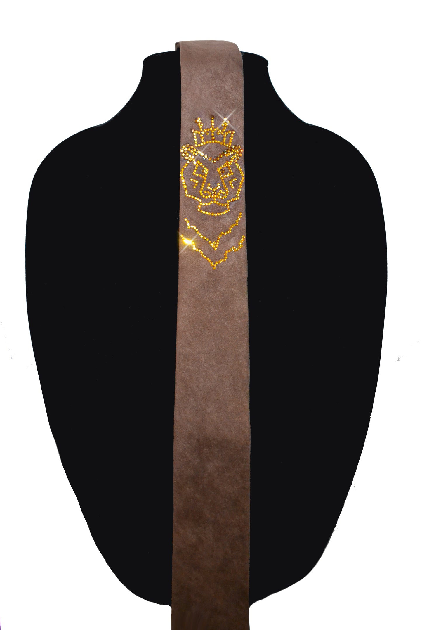 "Eye of the tiger" slim-fit sparkling soft neck-tie