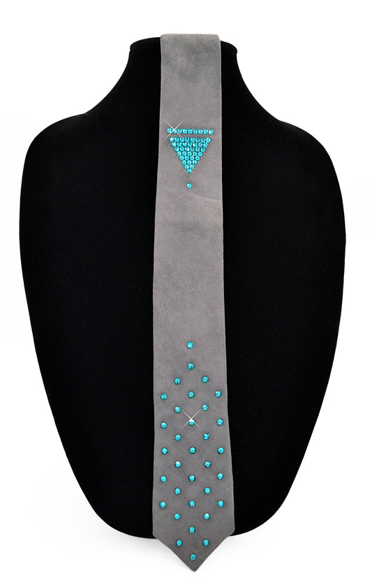 "Pyramid" necktie with Swarovski crystals