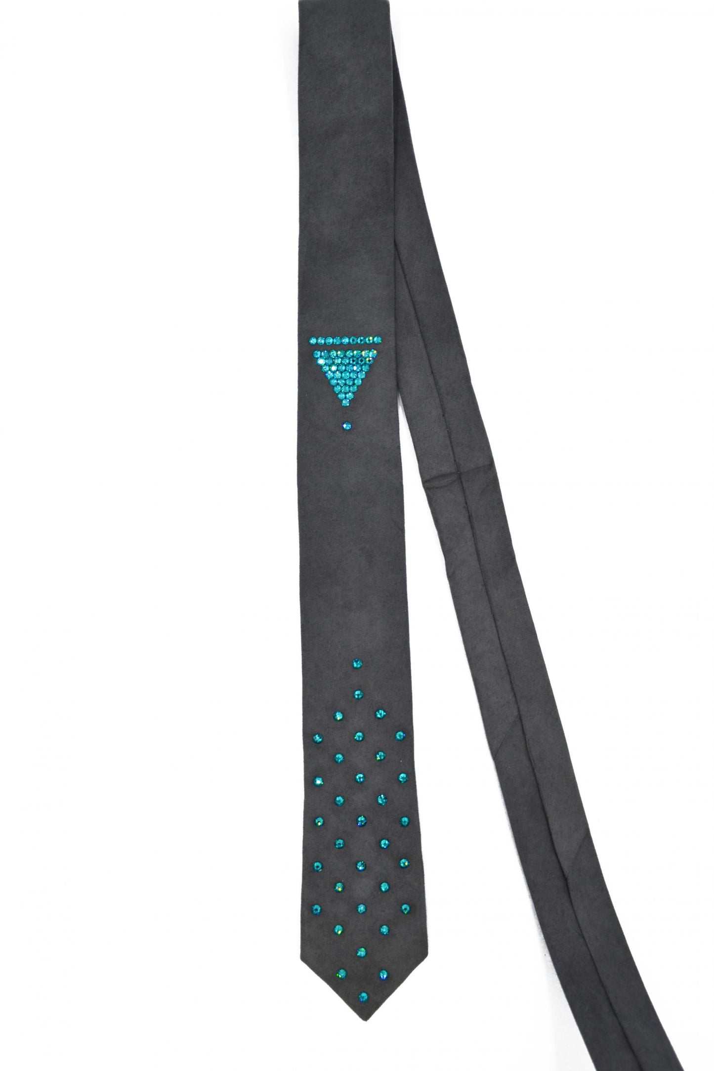 "Pyramid" necktie with Swarovski crystals