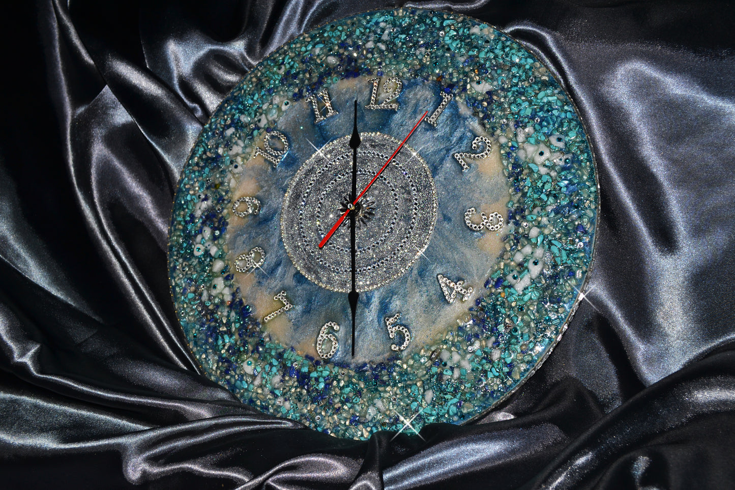 Luxury exclusive handmade wall clock "Heart of the ocean"