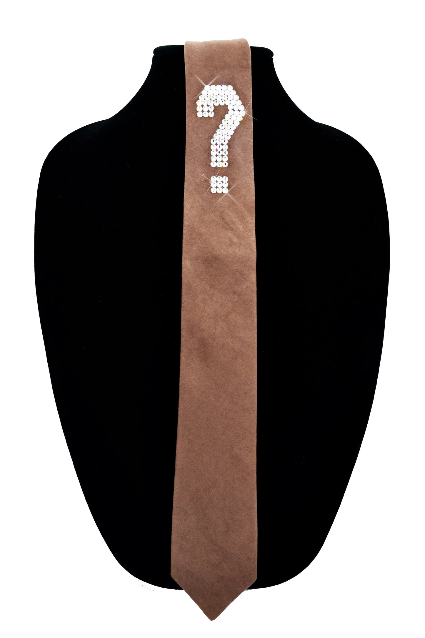 "Question Mark" necktie with Swarovski crystals