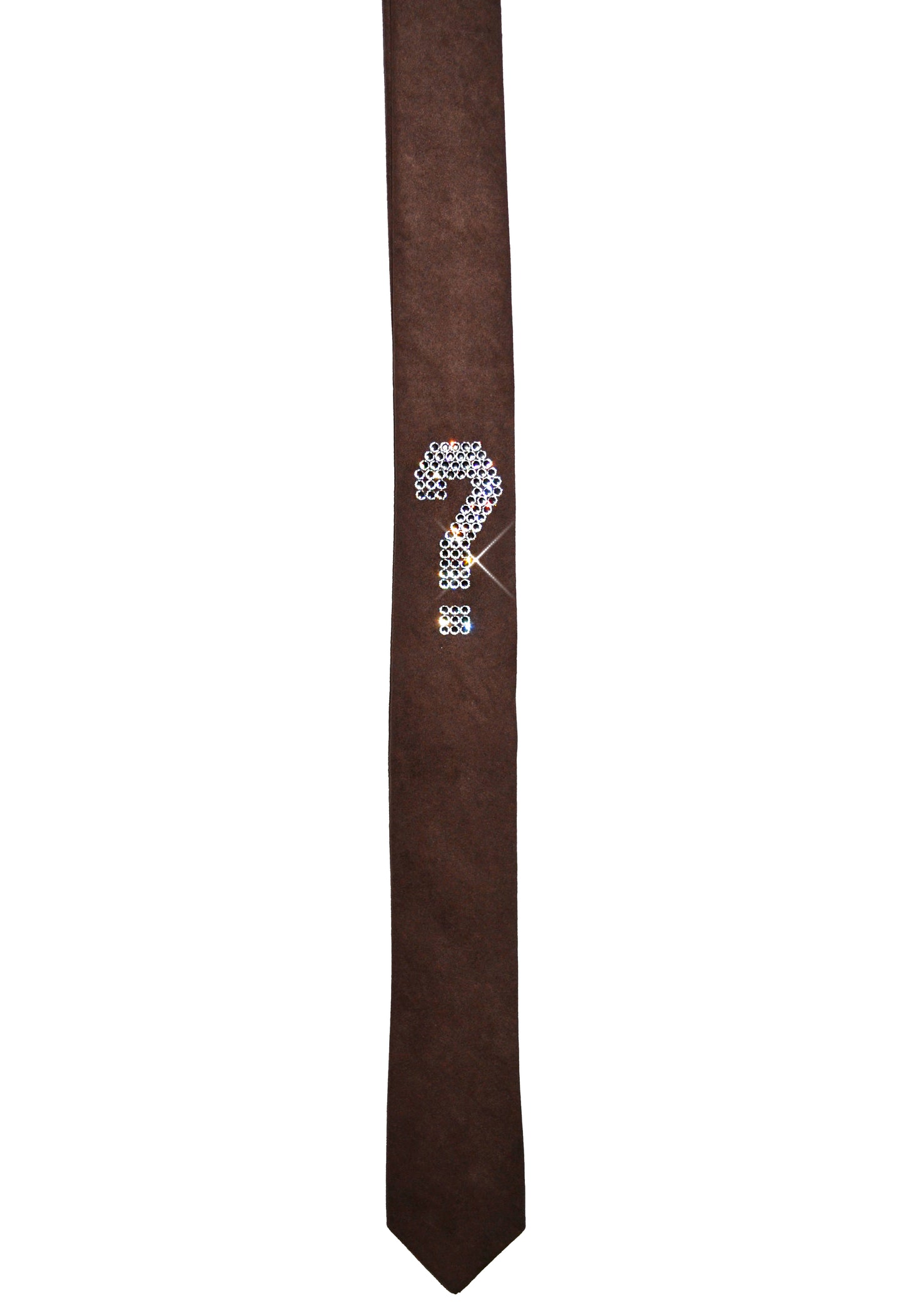 "Question Mark" necktie with Swarovski crystals