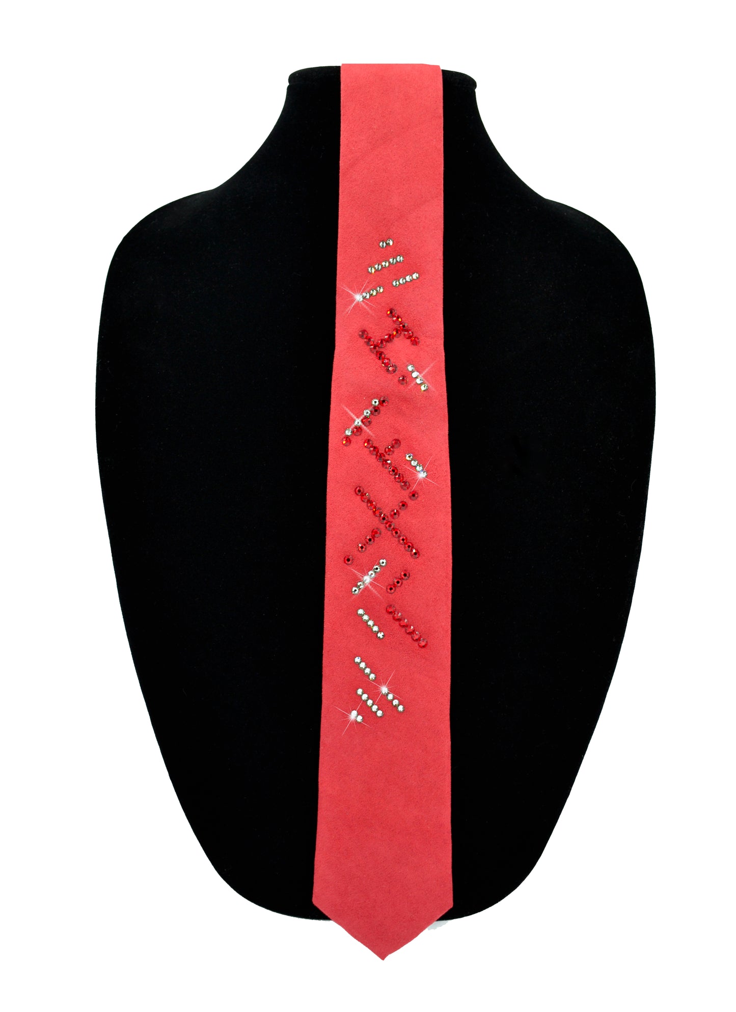 "Labyrinth" necktie with Swarovski crystals