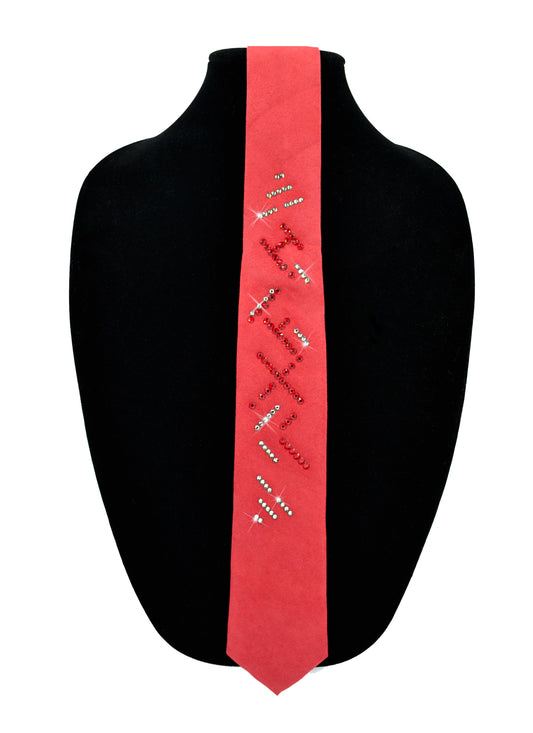 "Labyrinth" necktie with Swarovski crystals