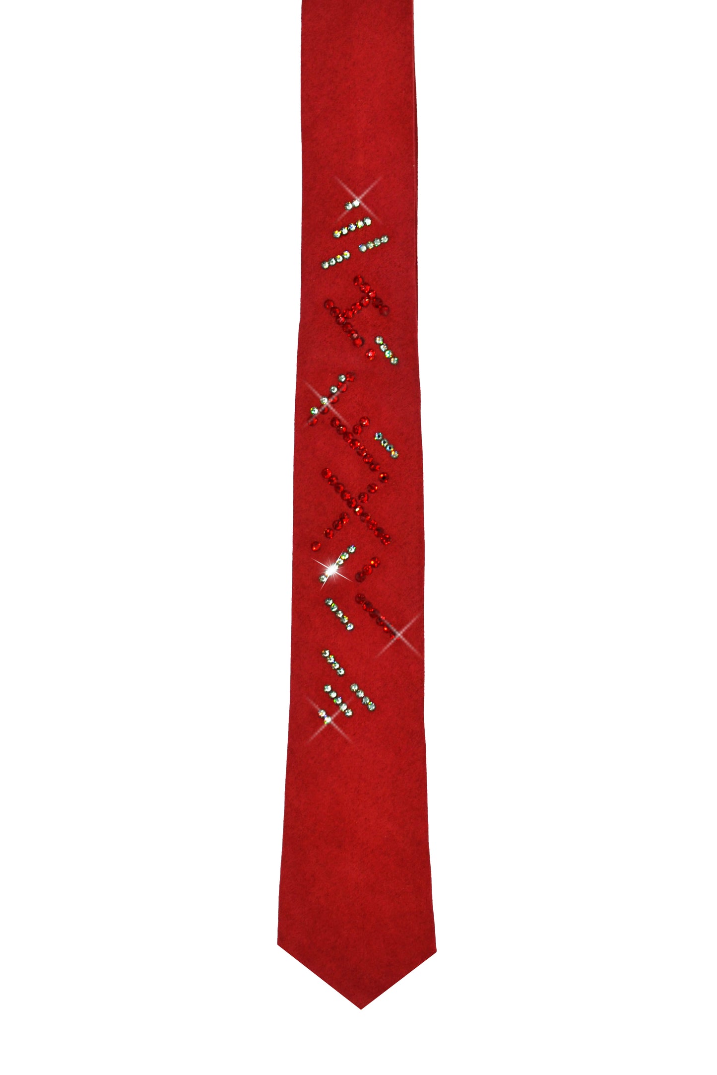 "Labyrinth" necktie with Swarovski crystals