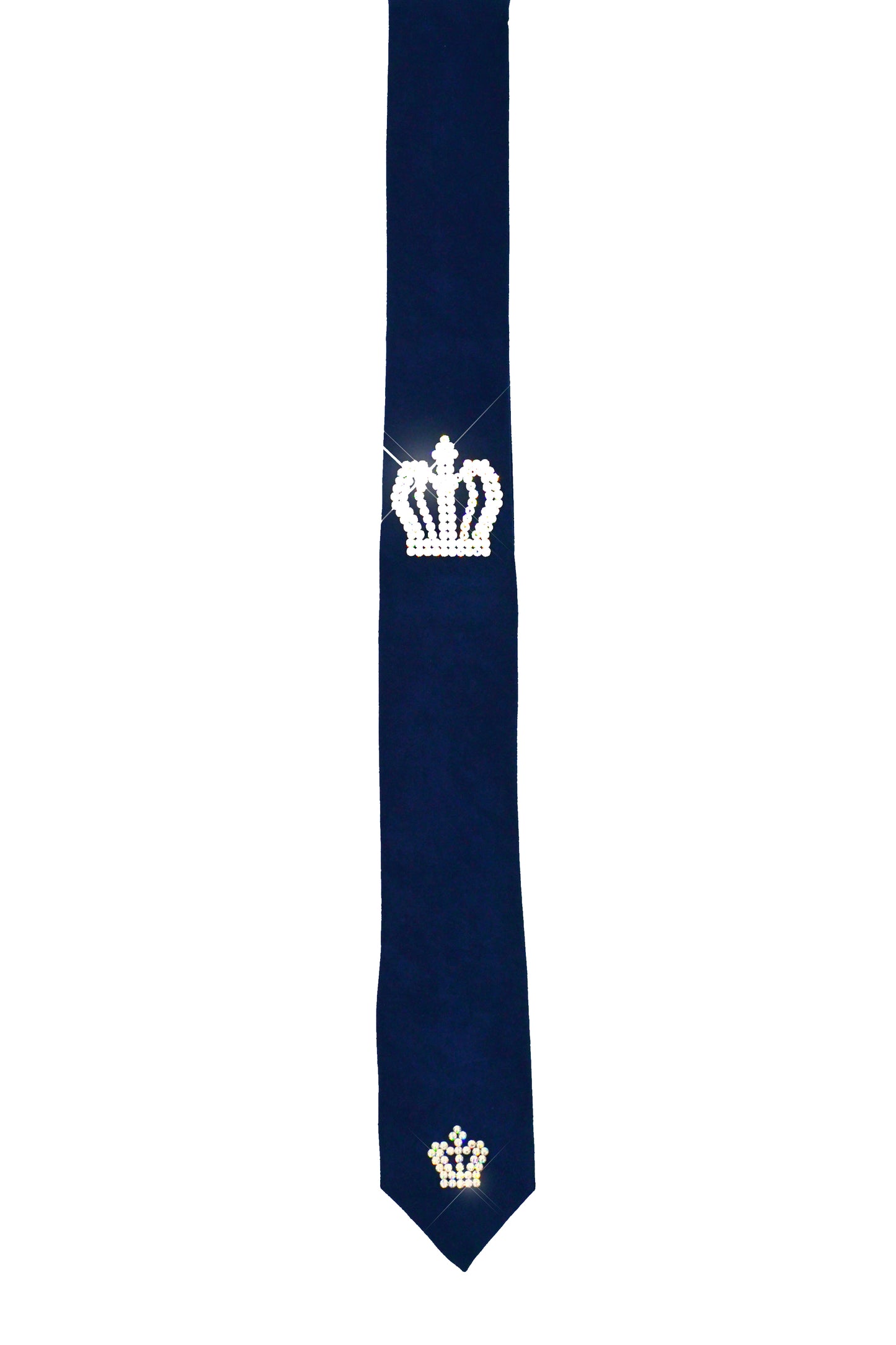 "Royal Blue" necktie with Swarovski crystals