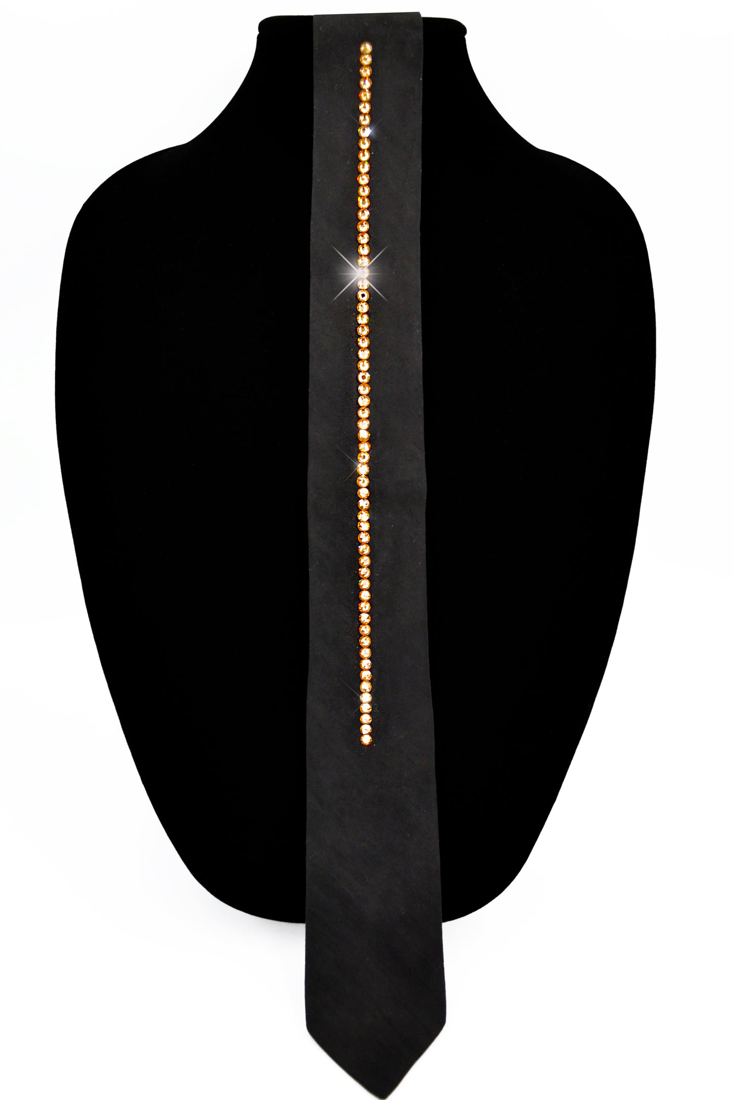 "Seduction" necktie with Swarovski crystals